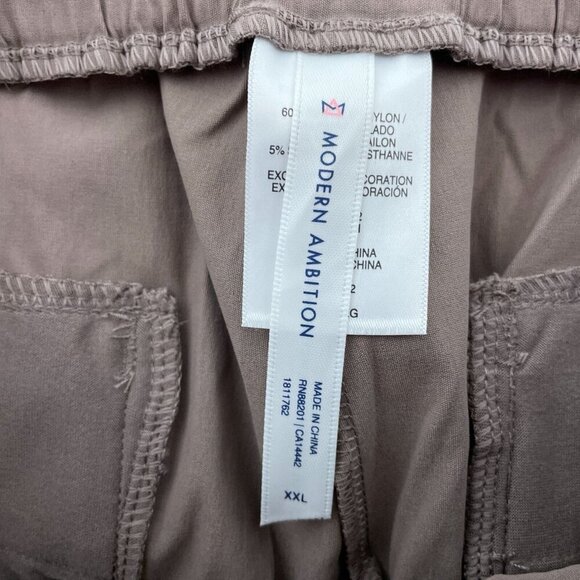 Modern Ambition High-Rise Travel Pants XXL Beige Elastic Waist Womens 1624 - Picture 10 of 15